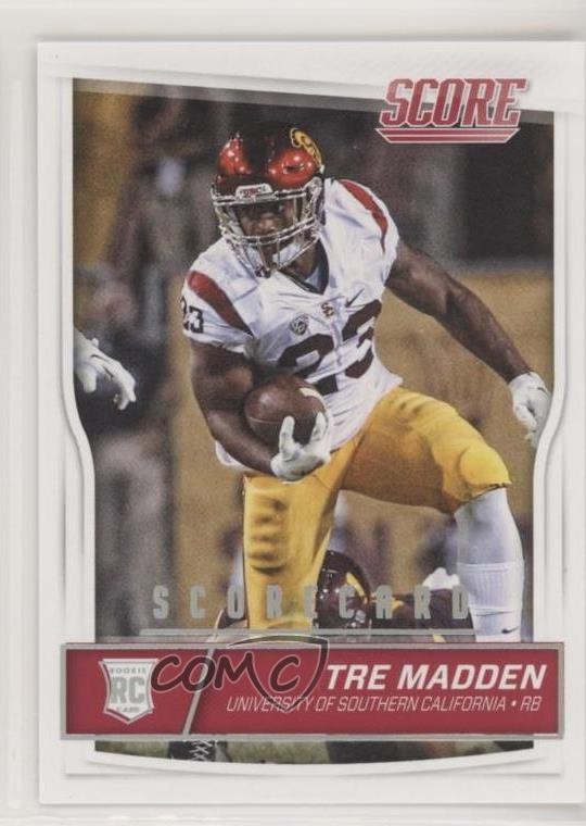 2016 Score Rookies Scorecard Tre Madden #355 Rookie RC 0kb5