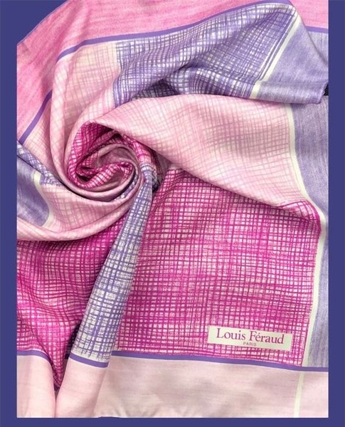 Unisex Louis Feraud Scarf Silk 76x76 cm