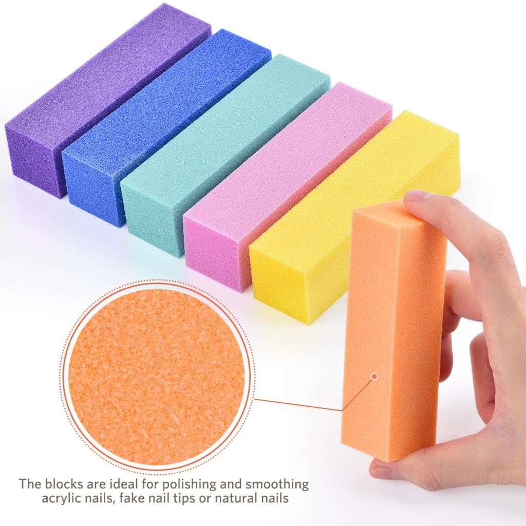 Nail Files and Buffers Professional Manicure Tools Kit Rectangular Art Care B...