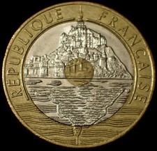 France 20 Francs 1993 The Mont Saint-Michel Coin WCA B643