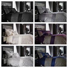 Duvet cover sets luxury style matt satin finish sequin bedding CLEARANCE SALE