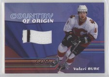 2001 ITG Be A Player Memorabilia Country of Origin Jerseys /12 Valeri Bure 1b6