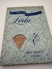 3 Pair Vintage Leda Stockings Size 9 1/2