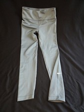 Nike Leggings Youth Girl Small Gray Dri Fit One Big Kids Training Running DQ8836