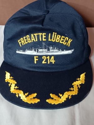 Fregatte Lubeck F 214Officers Cap Hat Battleship VTG NAVY BLUE USA Made