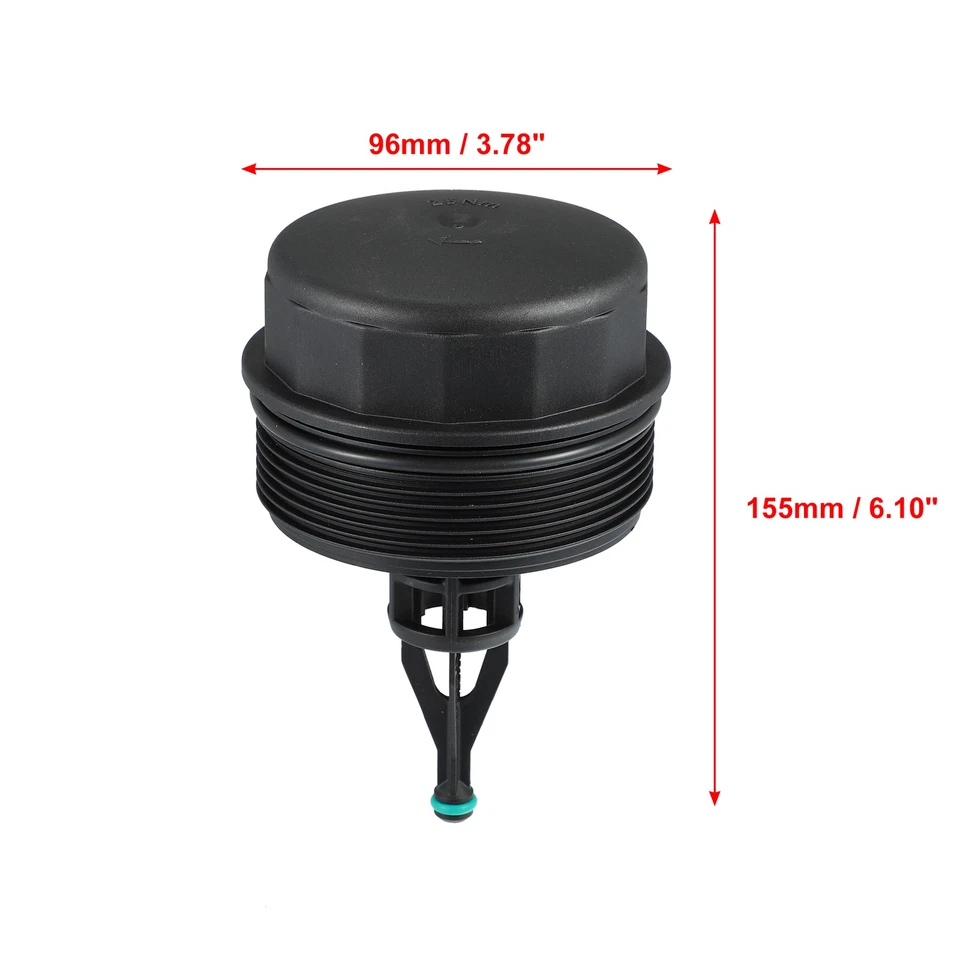Black Oil Filter Cap Cover A6421800038 for Mercedes-Benz R350 ML350 R320 GL350 - Image 3 of 4