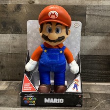2023 Jakks The Super Mario Bros Movie 14" Mario Poseable Plush Figure Nintendo