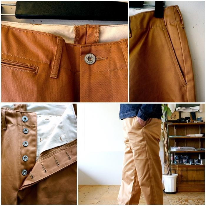 Buzz Rickson M43035 Chino Pants Vintage 1945 Model Camel 36 Buzz Rickson M43035 Chino Pants Vintage 1945 Model Camel 36