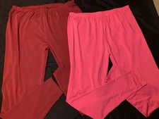 2 Thermajane Woman’s Size 3XL Thermal Base Layer Leggings Red Pink