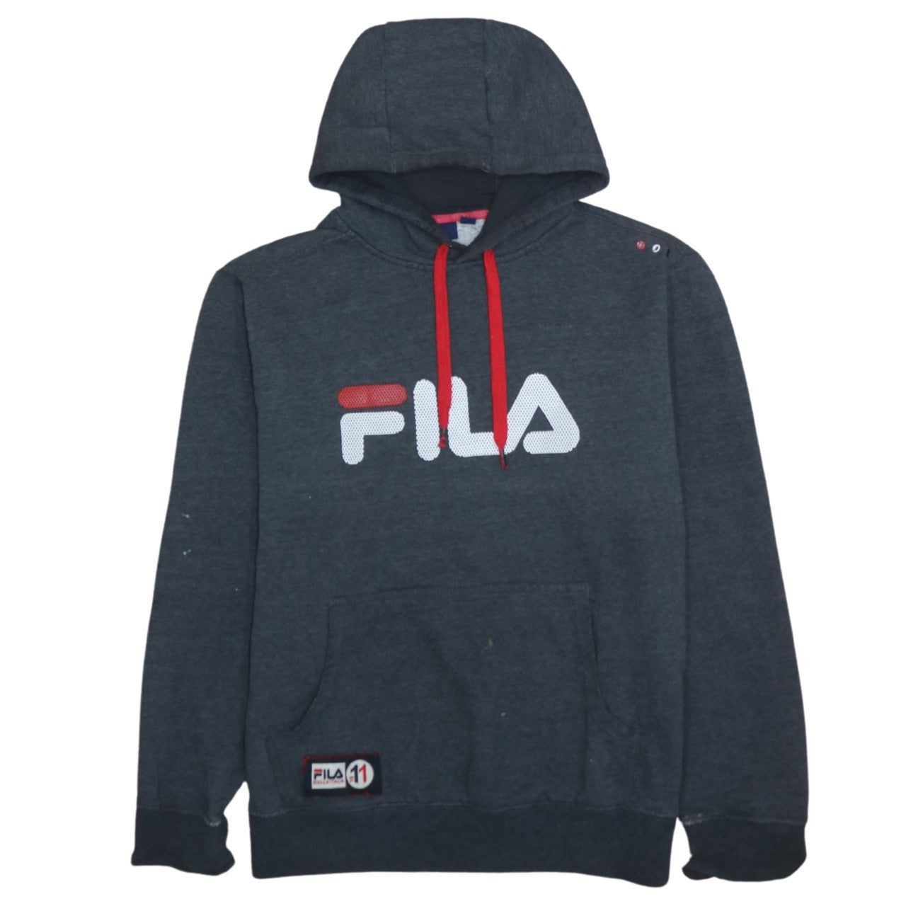 Felpa con cappuccio vintage FILA NERA UOMO M