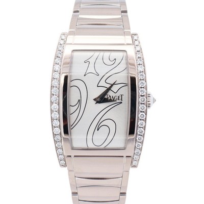 Piaget Limelight Tonneau 27mm x 38mm Silver Dial Watch Ref# G0A30056