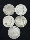 SASa Lot Of (5) Better Date Barber Silver Half Dollars 92, 93s, 94, 94s, 96o