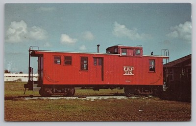 FEC Caboose Number 715 in Florida City FL c1967 Postcard