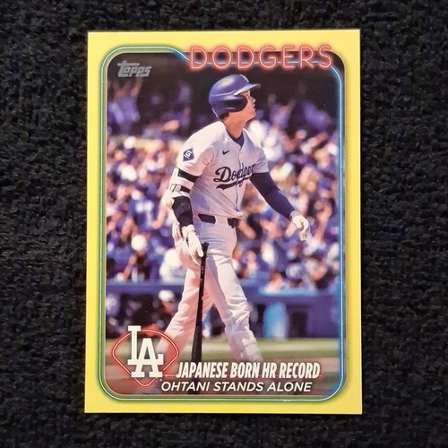 Topps Update Series  yellow  Japanese Born HR Record Shohei Ohtani US123  2024