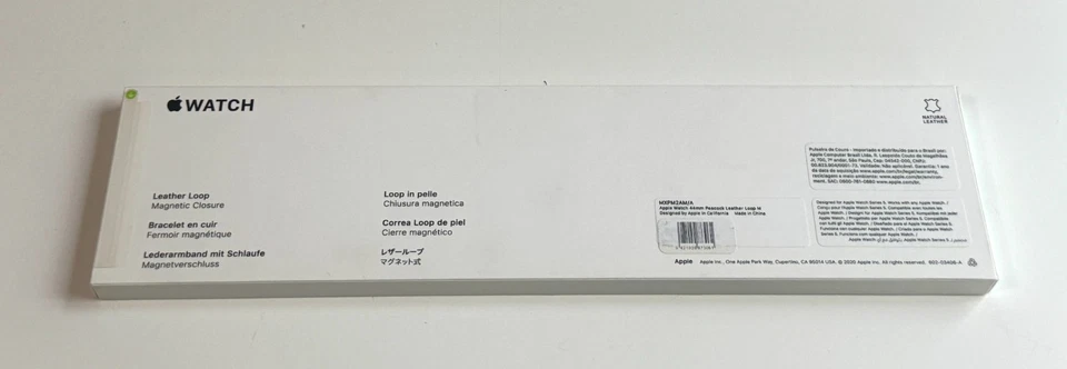 NUEVO Reloj Original Marca Apple Cuero Pavo Real Correa Ajuste Talla M 44 45 46 49mm Foto 4 de 4