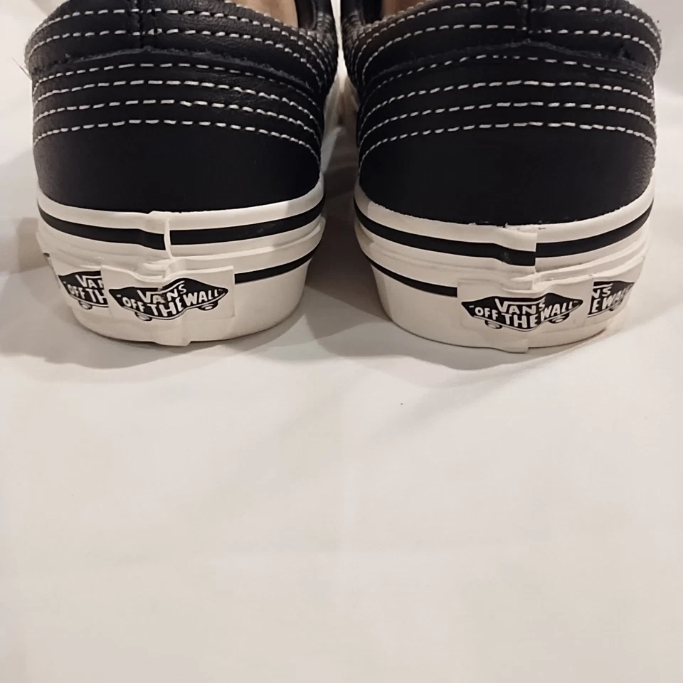 Zapatilla deportiva Vans Lux Era 3ra de cuero negra malvavisco leopardo para mujer talla 7 Foto 4 de 4