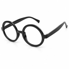 Black Round Glasses, Adult Halloween Costume Fake Glasses