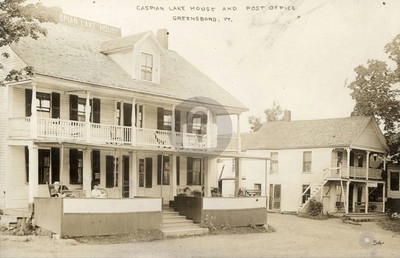 Caspian Lake House & Post Office, Greensboro VT Vermont RPPC Photo Postcard COPY