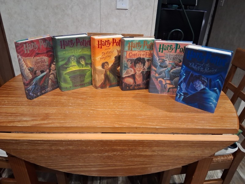 Harry Potter Hardcover Book Lot of 6: Chamber, Azkaban, Goblet, Phoenix+2