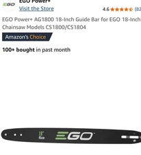 EGO AG1800 18-Inch Replacement Guide Bar for EGO Power 18" Chainsaw NEW