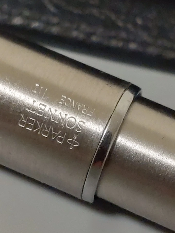 Vintage Parker Füllfederhalter Sonnet im Echt Leder Etui Made in France  - Bild 3 von 4
