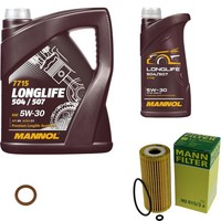 Inspektionspaket 6L Mannol Longlife 5W-30 FüR Mercedes W169 A 180 CDI W245 B