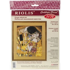 RIOLIS Counted Cross Stitch Kit 11.75"X13.75"-The Kiss/G.Klimt's Painting (14 Co
