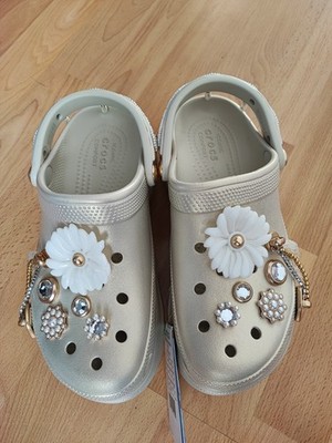 Crocs Women Bae Bedazzled Clogs Sandalen Bone - 37/38 - W7
