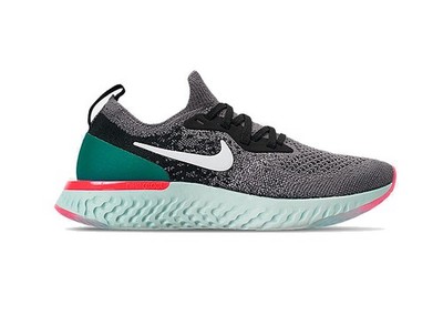 NIKE EPIC REACT FLYKNIT (GS) (GUNSMOKE/WHITE-BLACK-GEODE TEAL)