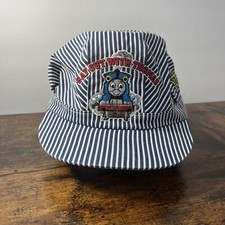 Thomas the Tank Engine Child's Blue  White Railroad Engineer Conductor Hat