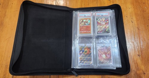 Graded Card & Booster Pack Folders - 32 Pockets, Black, Zipper Protected! - Picture 5 of 11