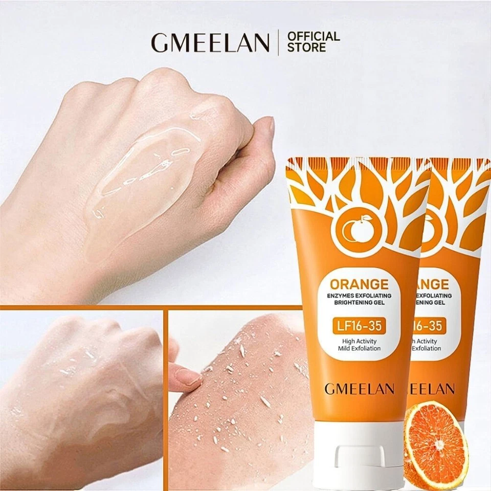 3x Gel Orange Gmeelan Exfoliating Brightening scrub Face Enzymes Facial skin 50g - Image 3 of 4