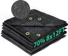 Garden Shade Cloth, Resistant Sun Shade Mesh w/HDPE Outdoor Camping Picnic8X12Ft