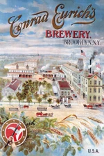 BEER WHEAT CONRAD EURICH BREWERY BROOKLYN NY USA VINTAGE POSTER REPRO