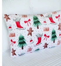 New Minky Couture Old-Fashioned Christmas Holiday Soft Luxurious  Pillowcase