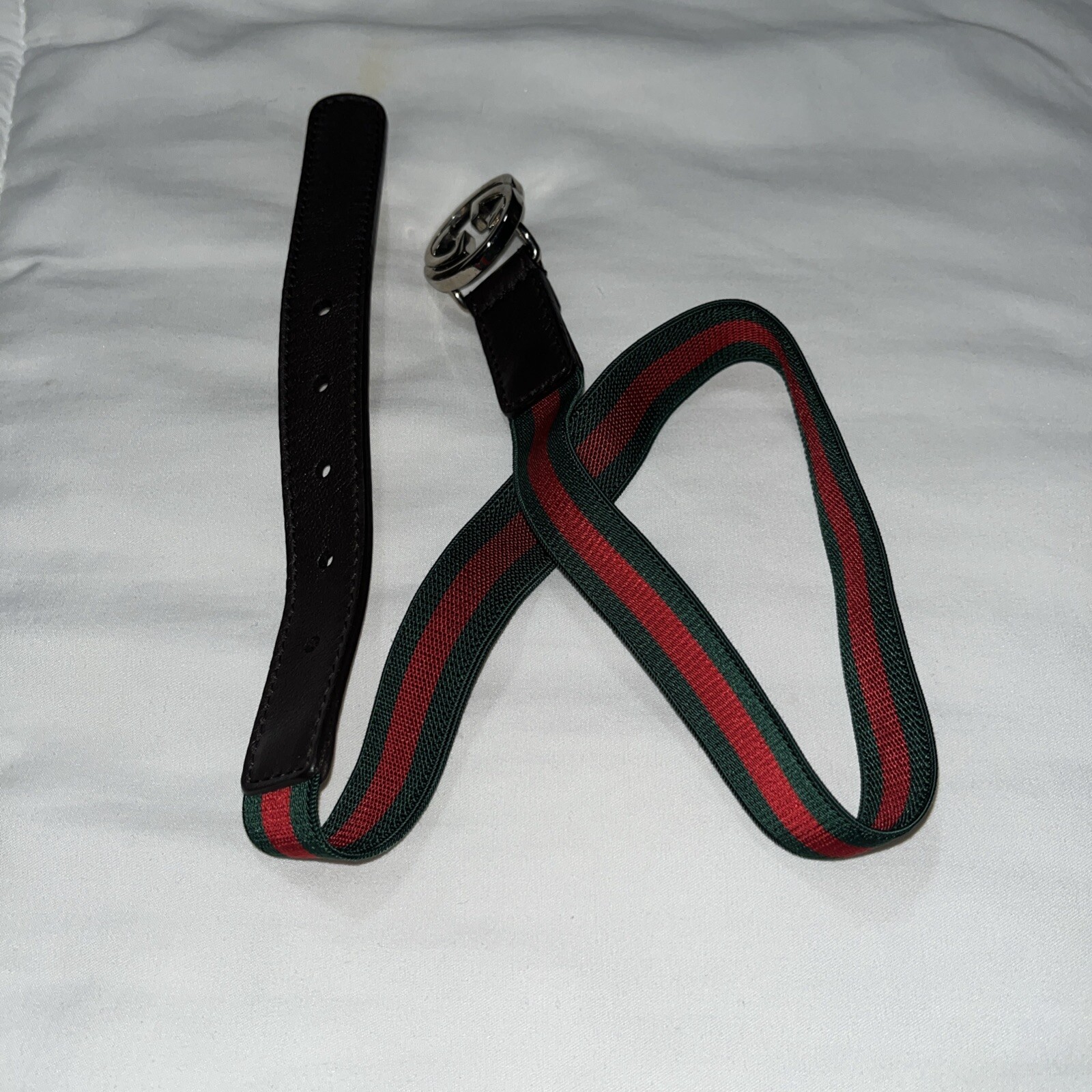 Boys Green/red Gucci belt M