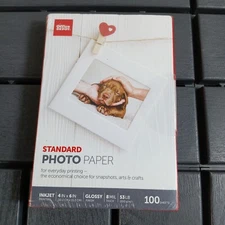 High Gloss Printer Photo Paper Office Depot 4X6" 100 Sheets New in Box ZA