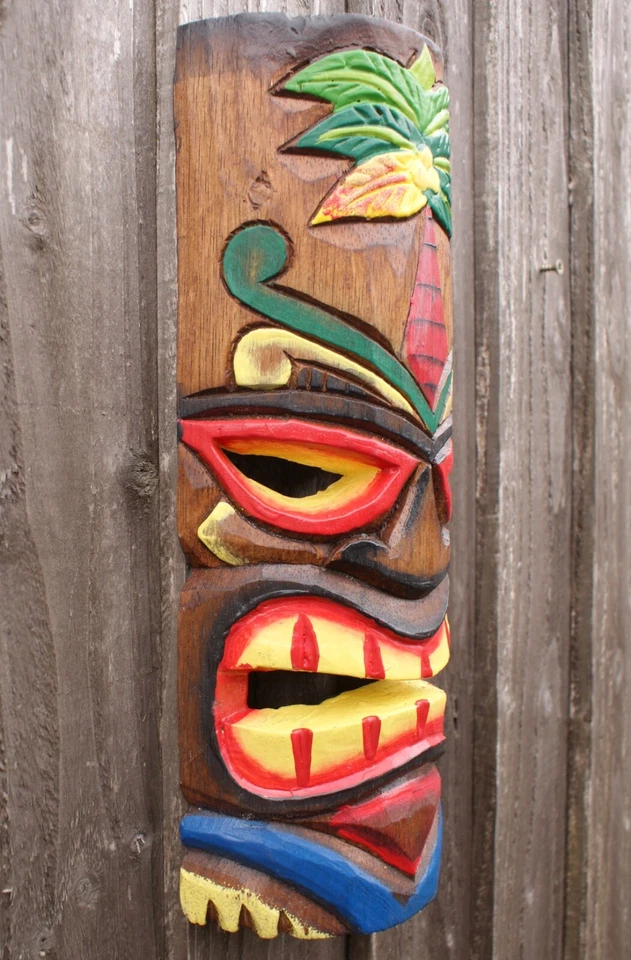 CLEARANCE 30cm Tiki Bar Wall Mask Wooden TikiBar Decoration SECONDS 6 - Image 3 of 4