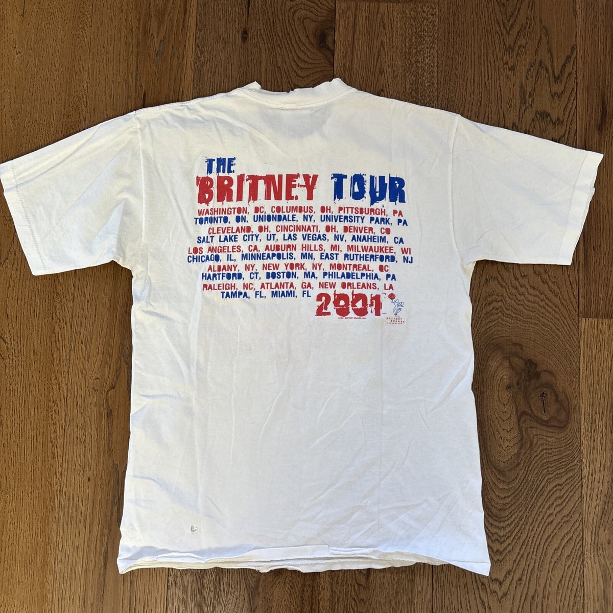 Vintage Britney Spears “ The Britney Tour 2001” T Shirt Size