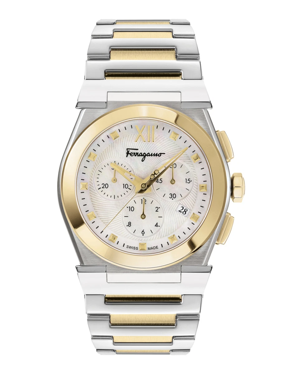 Ferragamo two tone watch clearance