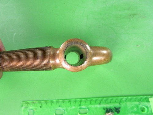 Antique Solid Brass Threaded Keg Barrel Tap Spout Faucet Spigot Rustic - Picture 4 of 5