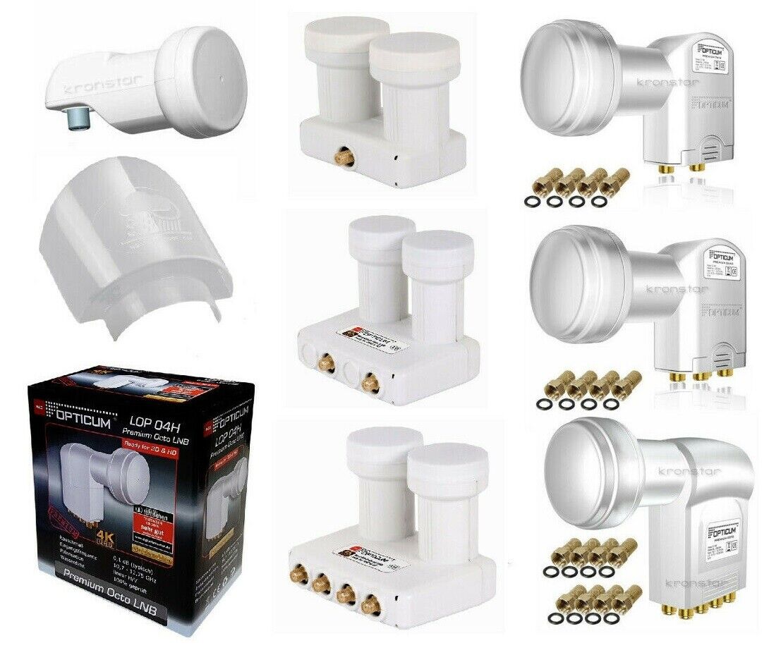 SAT LNB "TESTSIEGER" Opticum Single Twin Quattro Quad Octo Premium 8K UHD LNC 3D