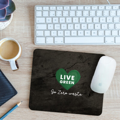 Live Green Mausmatte Pad Go Zero Waste umweltfreundlich Geschenk 24 cm x 19 cm