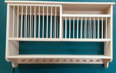Shaker peg Kitchen Window Plate Rack shelf wood dish cabinet FOR LENOX FIESTA 