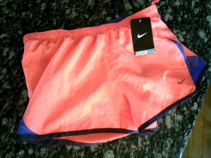 Nike Dri Fit Stay Cool Women's Small Athletic Short Orang/Black and Purple NWT