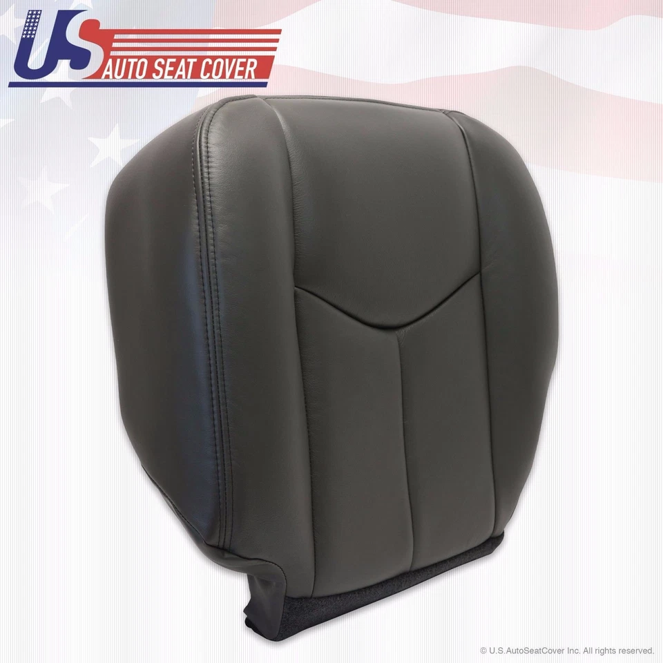 2003 2004 2005 2006 2007 GMC Sierra 司机底部皮革座椅套深灰色 — 第 3/4 张图片