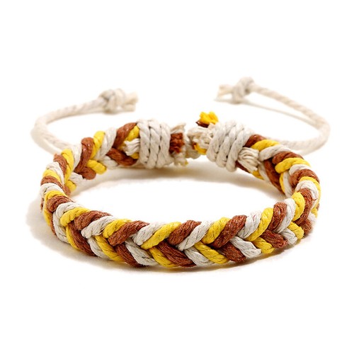Ethnic Style Colorful Weave Rope Adjustable Bracelet Handmade Hemp Rope ...