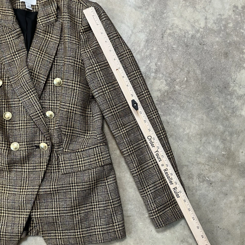 Blazer Nine West Mujer XS Marrón Dorado Doble Pecho Metálico Academia Oficina Foto 2 de 4