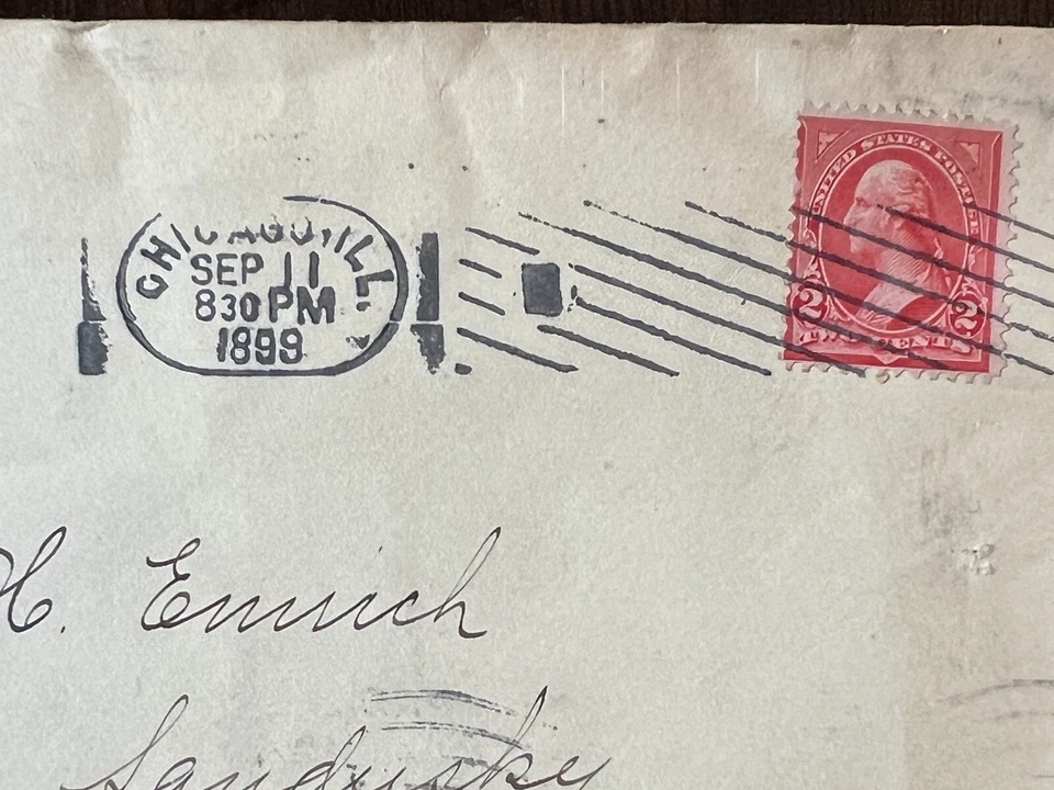 1899 BUTLER BROTHERS CHICAGO ILLINOIS COVER TO SANDUSKY OHIO WITH BARRY CANCEL - Image 2 of 3