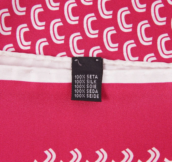 Nuevo $215 KITON NAPOLI Cuadrado de Bolsillo de Seda Estampado de Onda Geométrica Blanco Frambuesa Foto 3 de 4